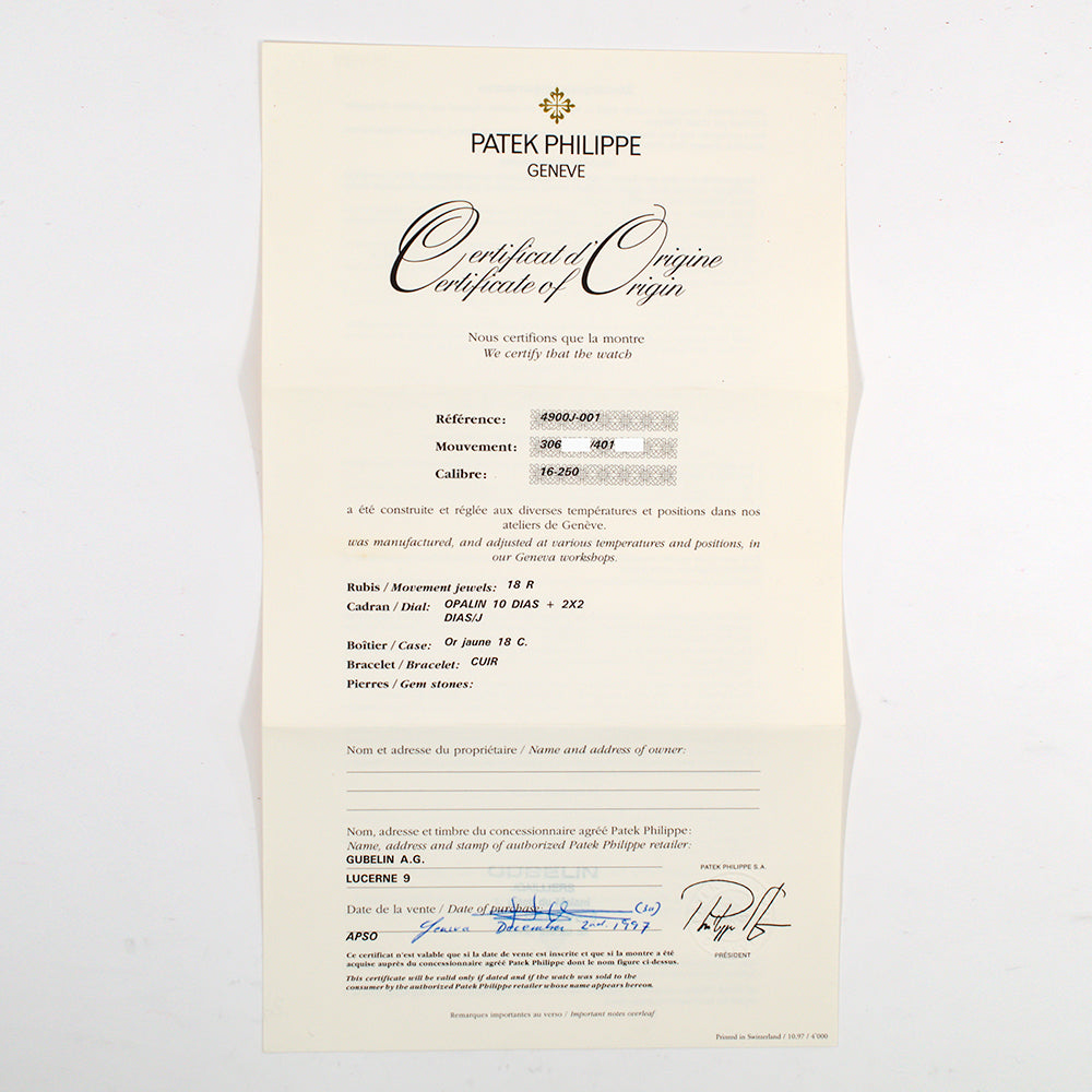 Patek Philippe Pagoda 4900J-001