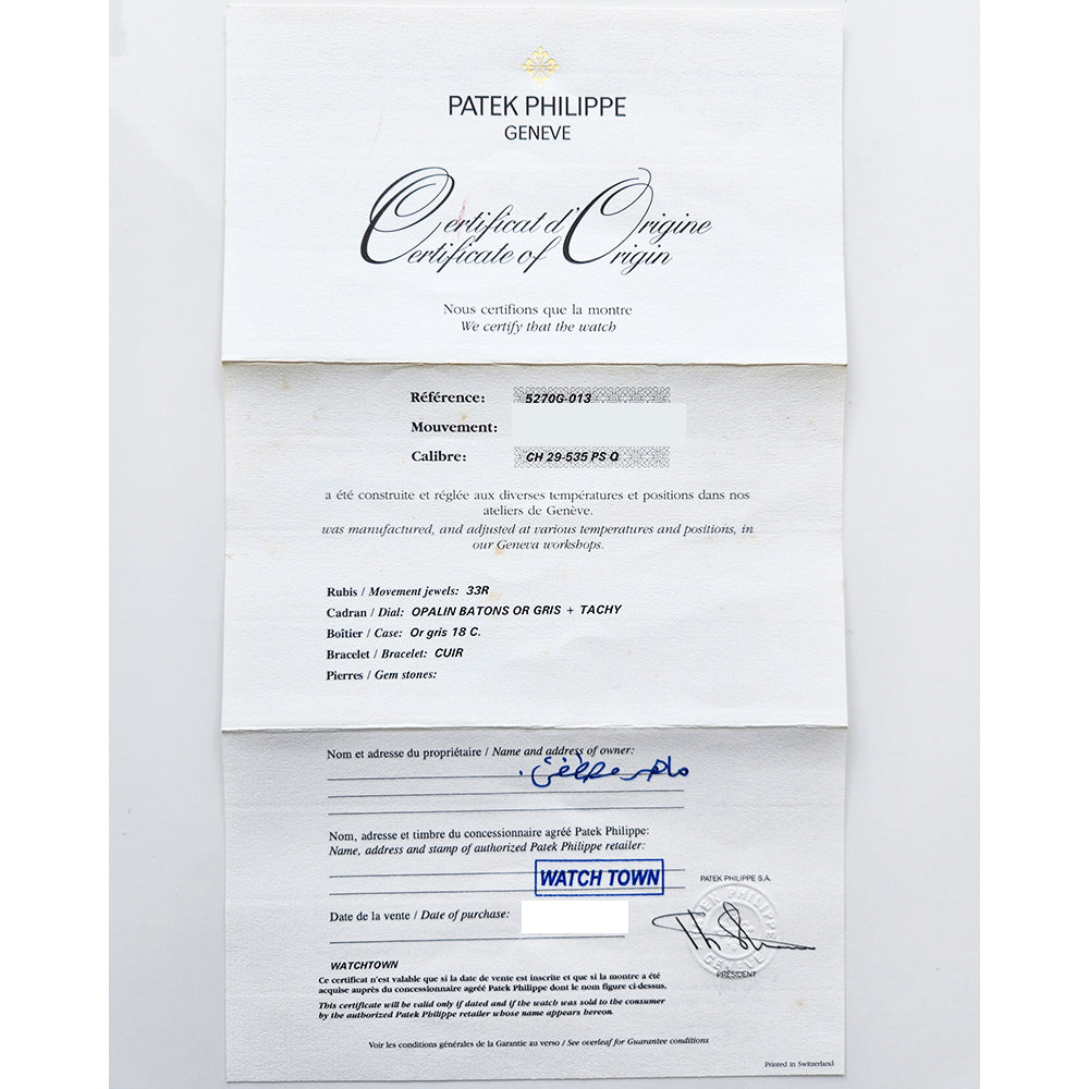 Patek Philippe Grand Complications 5270G-013