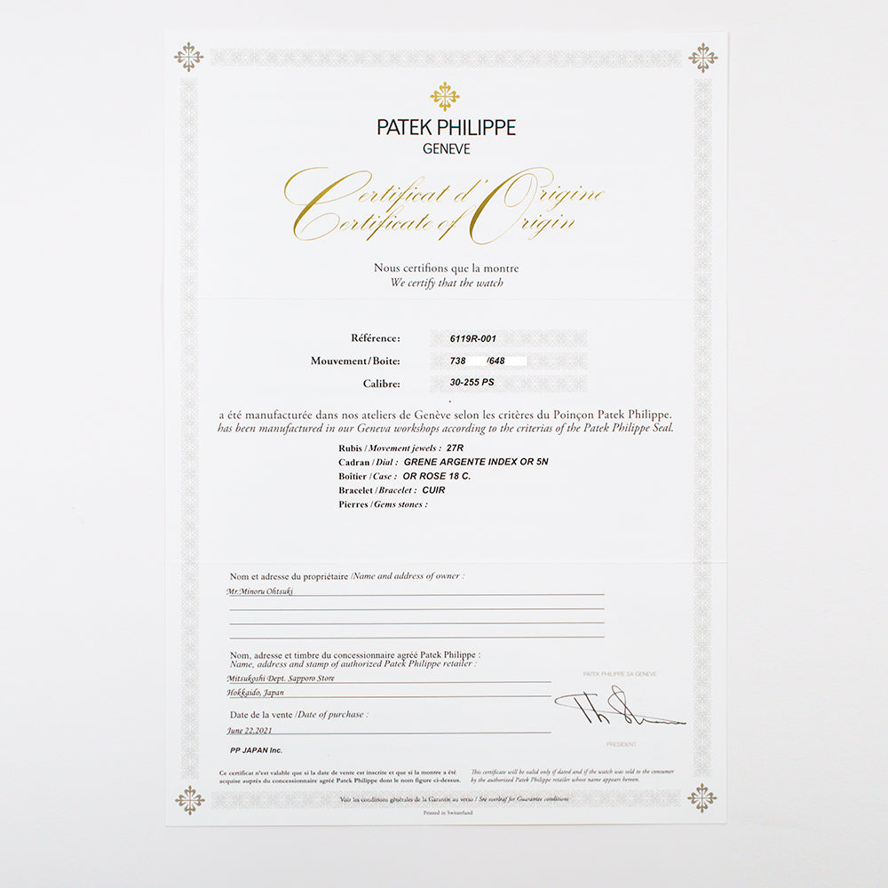 Patek Philippe Calatrava 6119R-001