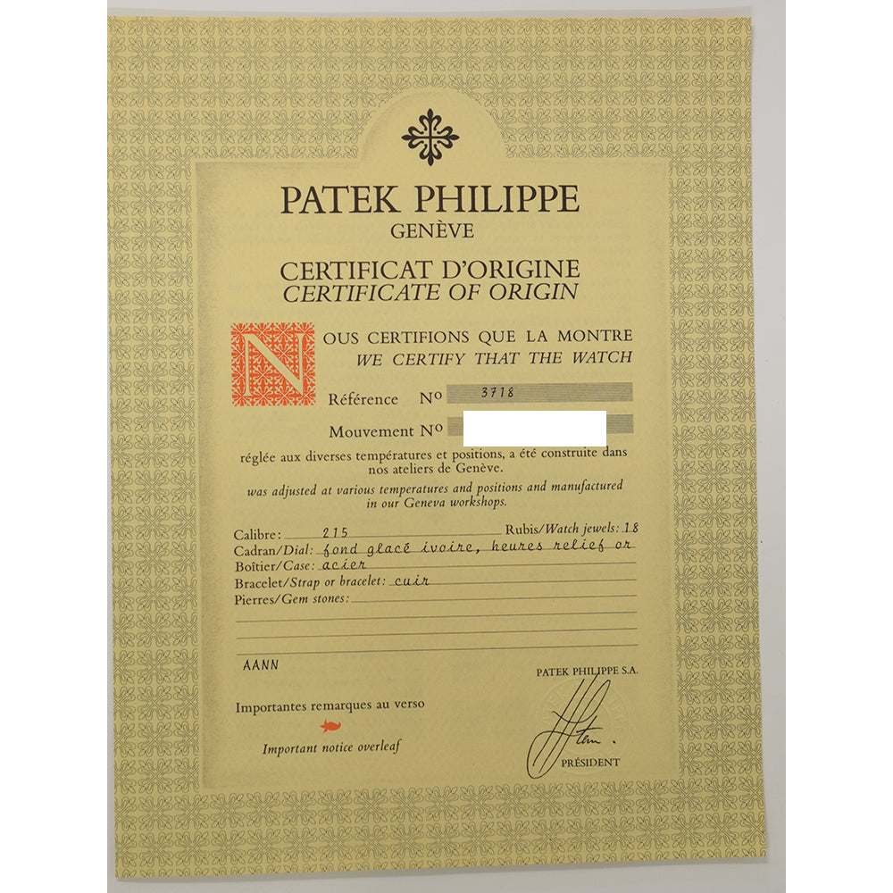 Patek Philippe Calatrava 3718A